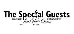 Schriftzug The Special Guests feat. Willie Ocean (Ska-Männchen in der Mitte von Robert Leuchte)